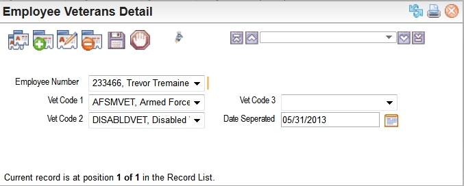 Employee Veterans Detail