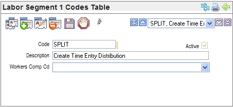 Labor Segment 1 Code