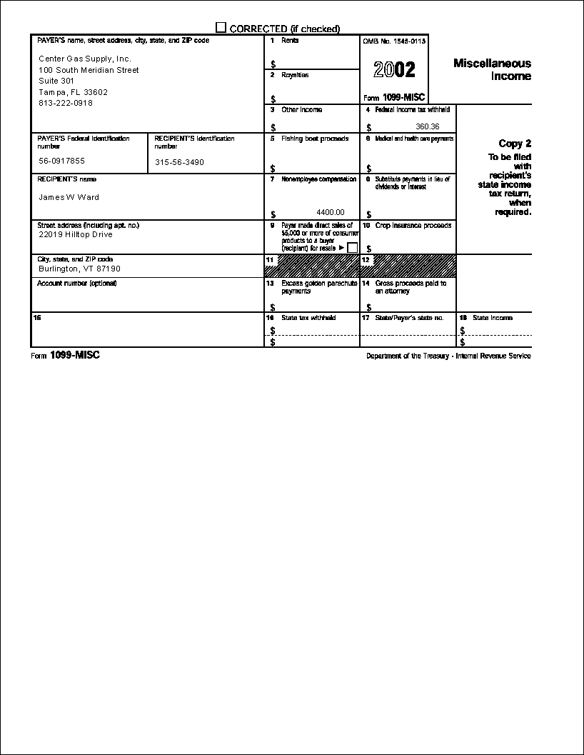 ear-End 1099-MISC State Copy 2 Forms (P), PAY00713P-2