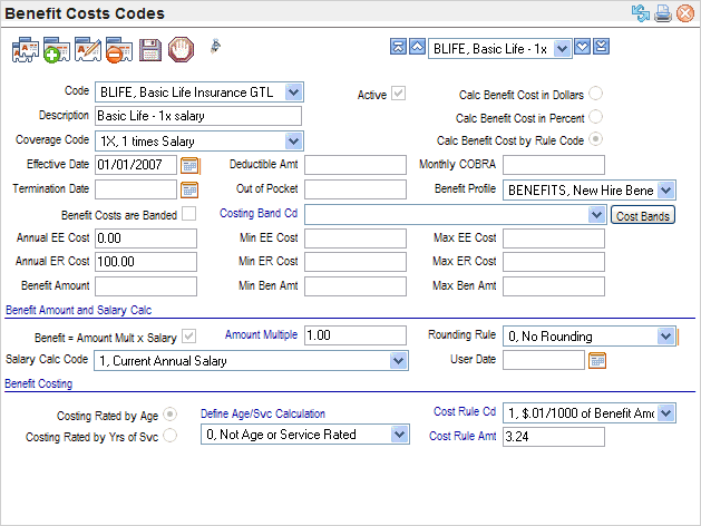 Basic Life Costing Example