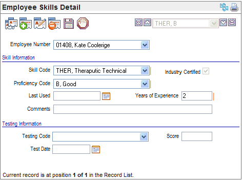 Employee Skills Detail