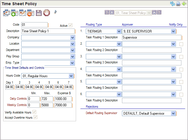 Time Sheet Policy