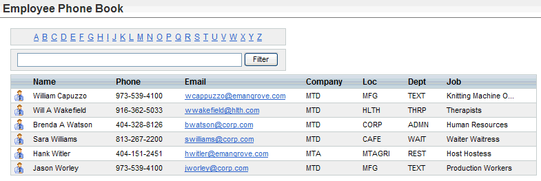 Employee Phone Book