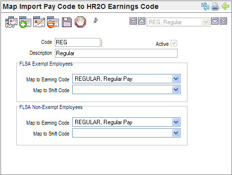 Map Pay Code to Earning Code